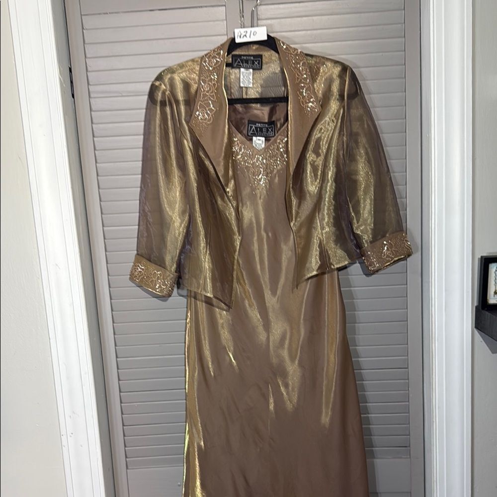 Alex Evenings Gold Dress